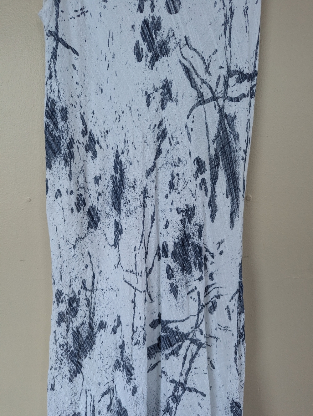 Nina Murati Sleeveless Gray/Navy Blue & White Italian Cotton Dress (SIZE MEDIUM) - Picture 7 of 11